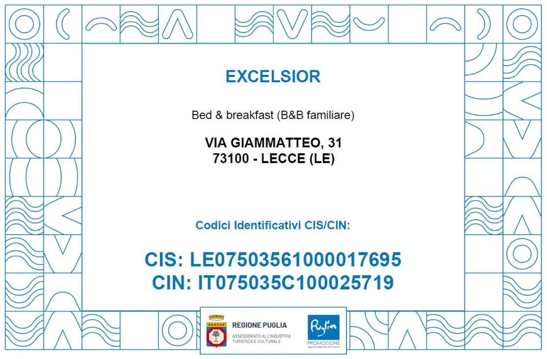 B&B Excelsior Lecce Exterior foto
